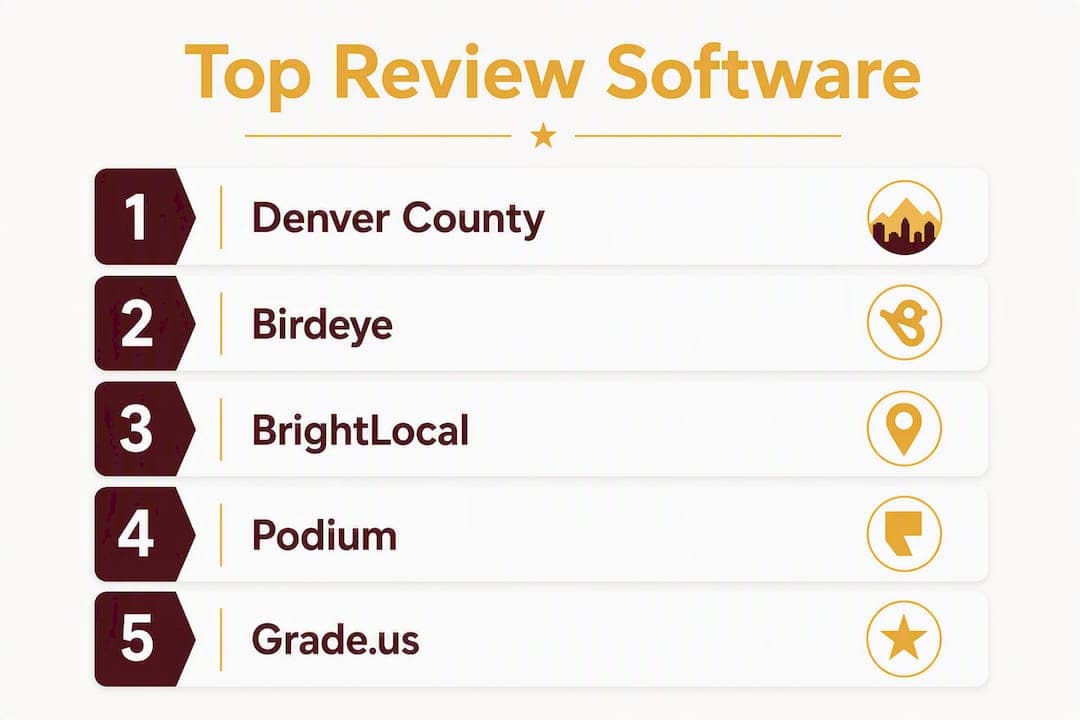 Infographic ranking best review management software